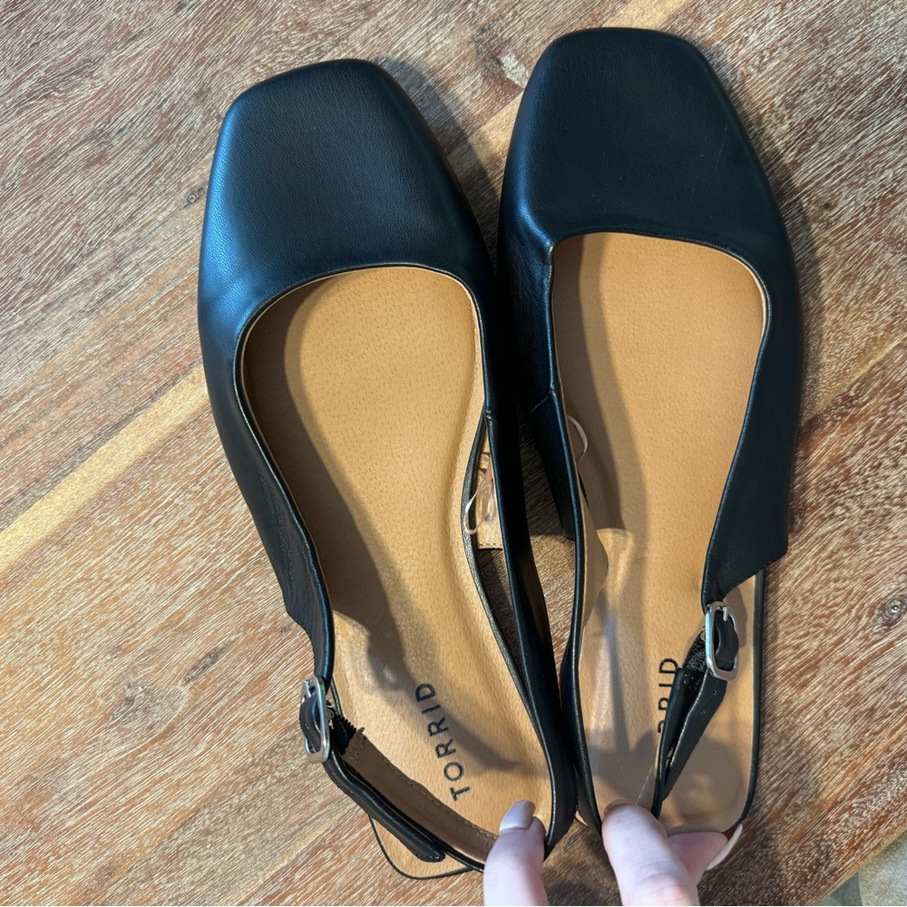 Torrid ballet flat open heel shoes